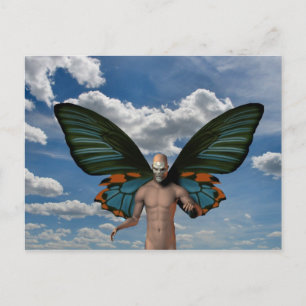 Skull Butterfly Postkarte
