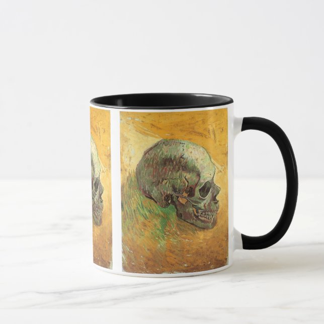 Skull by Vincent van Gogh, Vintage Impressionism Tasse (Rechts)