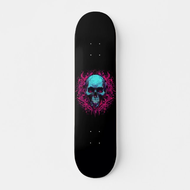 Skull Calavera Black Skateboard (Vorne)