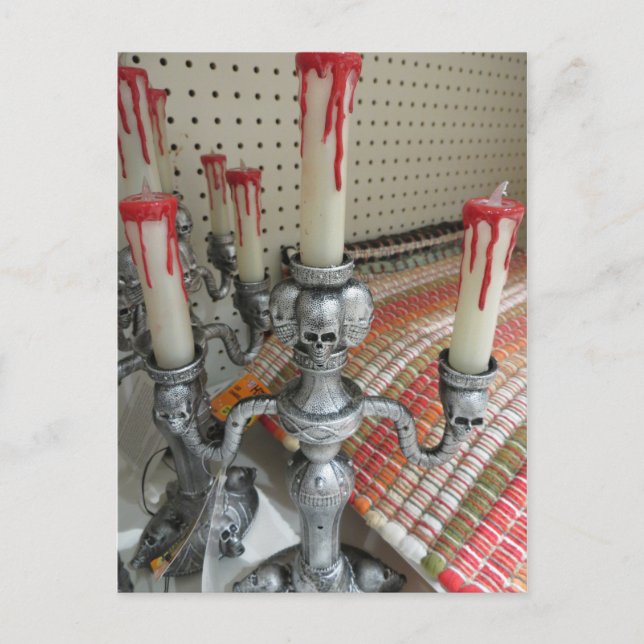 Skull Candelabra Postkarte (Vorderseite)