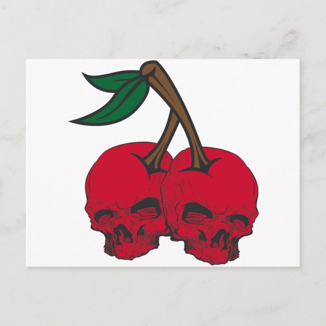 Skull Cherries Postkarte (Vorderseite)