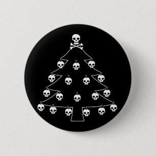 Skull Christmas Tree Button