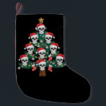 Skull Christmas Tree Pajama Cool Skeleton Santa Kleiner Weihnachtsstrumpf<br><div class="desc">Skull Christmas Tree Pajama Cool Skelett Weihnachtsmannmütze Xmas</div>