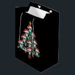 Skull Christmas Tree Pajama Cool Skeleton Santa Mittlere Geschenktüte<br><div class="desc">Skull Christmas Tree Pajama Cool Skelett Weihnachtsmannmütze Xmas</div>