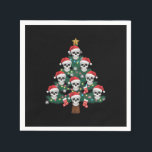 Skull Christmas Tree Pajama Cool Skeleton Santa Serviette<br><div class="desc">Skull Christmas Tree Pajama Cool Skelett Weihnachtsmannmütze Xmas</div>