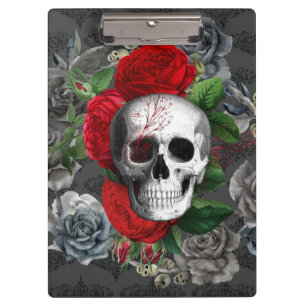 Skull Clipboard Klemmbrett