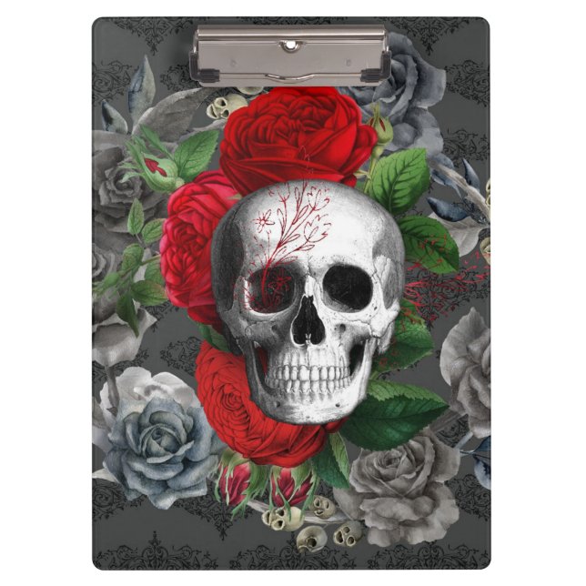 Skull Clipboard Klemmbrett (Vorderseite)