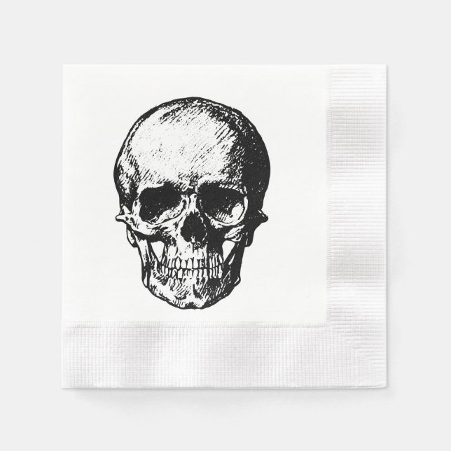 Skull Cocktail Napkin Serviette (Vorderseite)