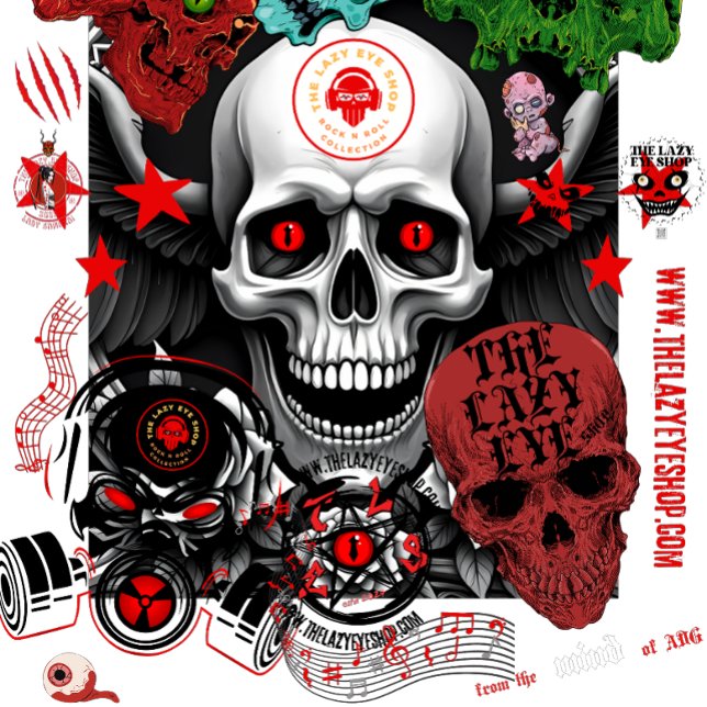 Skull Collage Design T-Shirt (Von Creator hochgeladen)