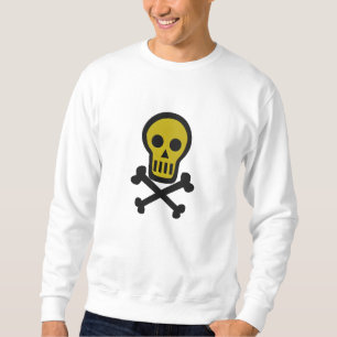 Skull & Crossbones Goth Pirate Fantasy Design Besticktes Sweatshirt