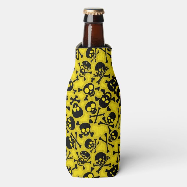 Skull & Crossbones Muster Flaschenkühler (Flaschenvorderseite)