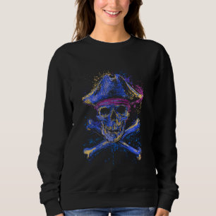 Skull Crossbones Skeletton Piratenflagge Flag Hall Sweatshirt