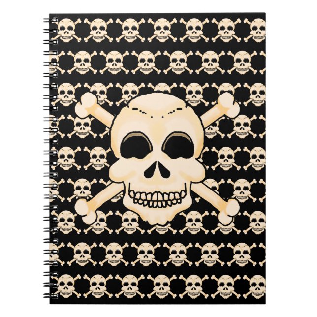 Skull & Crossbones SpiralNotebook Notizblock (Vorderseite)