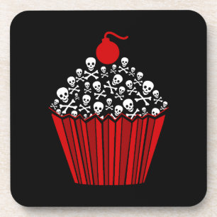 Skull Cupcake Cork Untersetzer Set