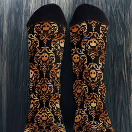 Skull Damask Halloween Socken