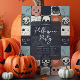Skull-Design-Halloween-Party Einladung