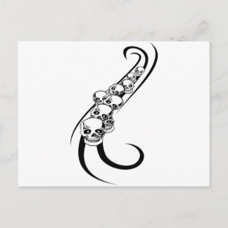 Skull Design Merchandise Postkarte