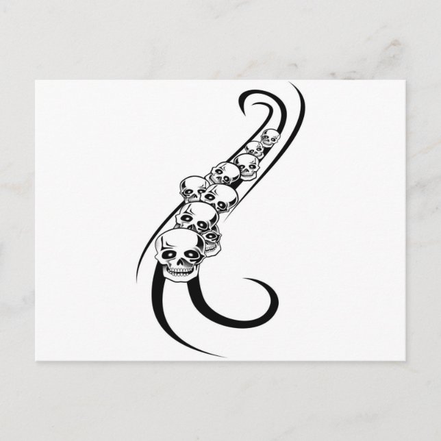 Skull Design Merchandise Postkarte (Vorderseite)