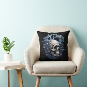 💀 Skull Design Pilze ☠️ Kissen