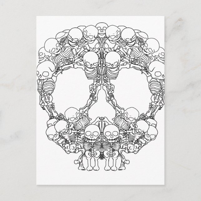 Skull Design - Pyramide der Schädel Postkarte (Vorderseite)