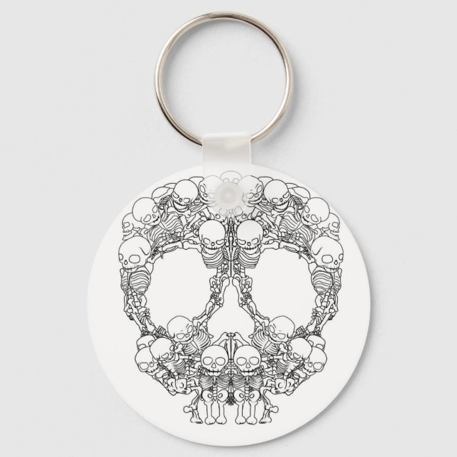 Skull Design - Pyramide der Schädel Schlüsselanhänger (Vorderseite)