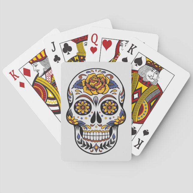 Skull-Design Spielkarten (Rückseite)