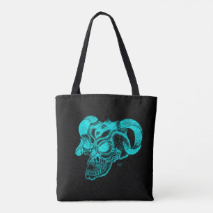 Skull Devil Head Schwarz-Grün-Design Tasche