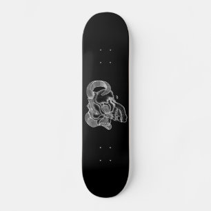 Skull Devil Head Schwarz-Weiß-Design Skateboard