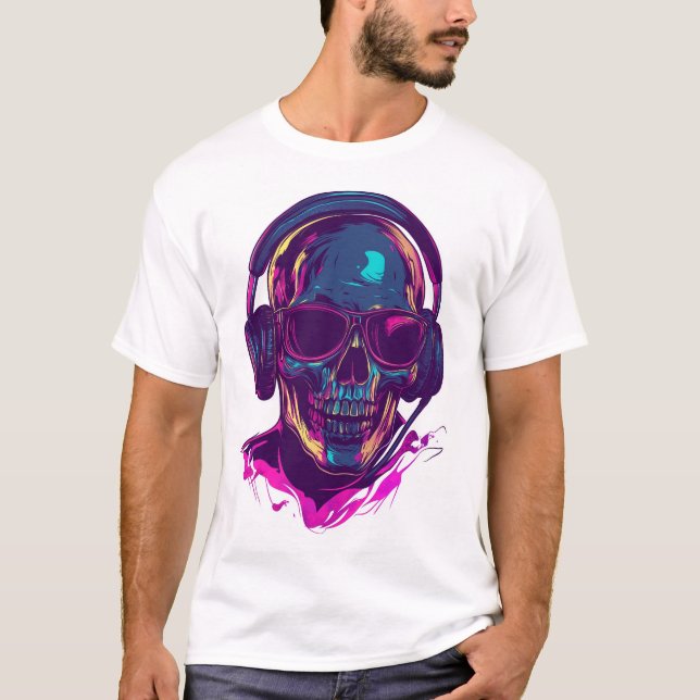 Skull DJ Vibes T-Shirt (Vorderseite)