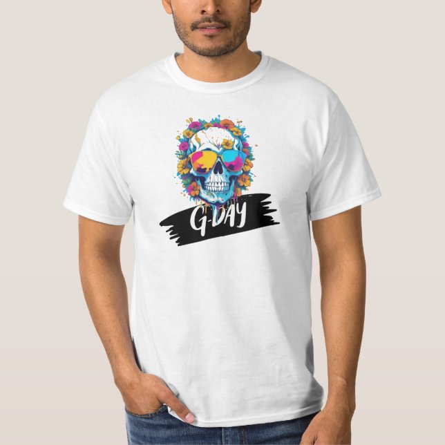 Skull Elegance: Schöne Grafik T-Shirt (Vorderseite)