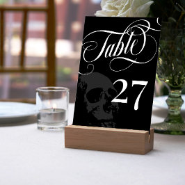 Skull Elegant Goth Wedding Tischnummer