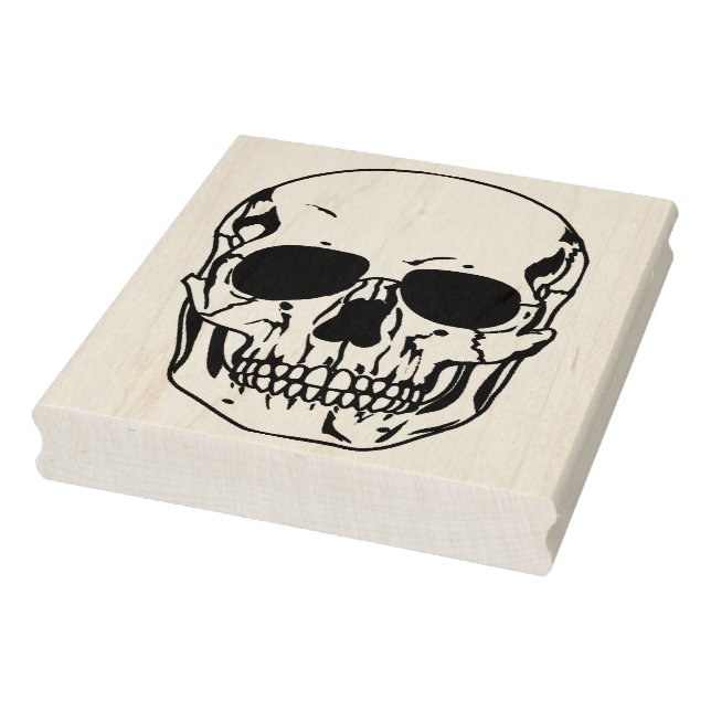 Skull face 2 Briefmarke zur Illustration Gummistempel (Stempel)