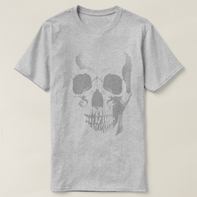 Skull Face Gray T - Shirt (Design vorne)