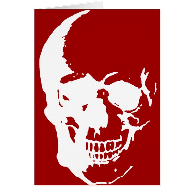 Skull - Fantasy Art aus dem Roten und Weißen Metal (Vorne)