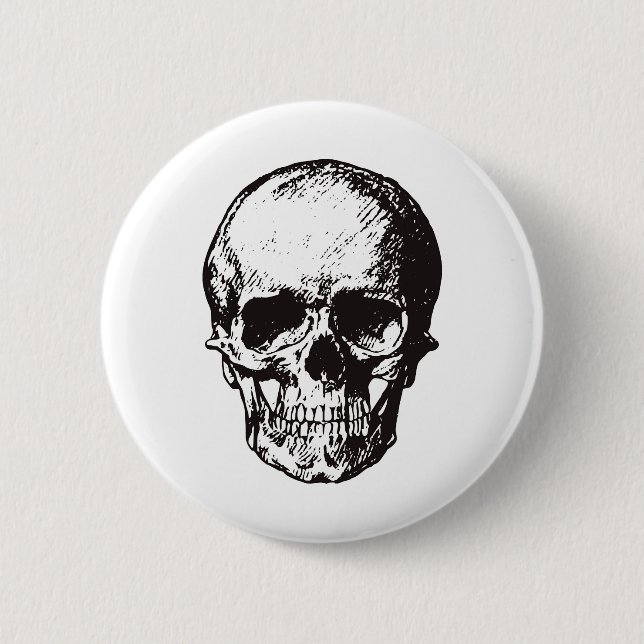 Skull Fantasy Art Rock Punk Heavy Metal Button (Vorderseite)