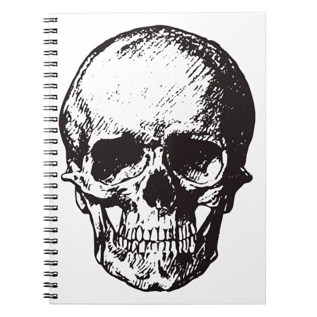Skull Fantasy Art Rock Punk Heavy Metal Notizblock (Vorderseite)
