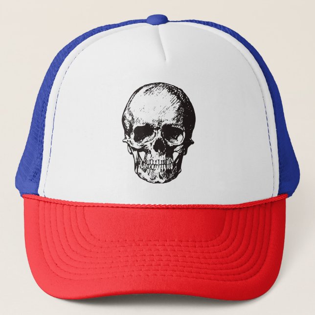 Skull Fantasy Art Rock Punk Heavy Metal Truckerkappe (Vorderseite)