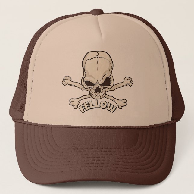 Skull Fellow Trucker Hat Truckerkappe (Vorderseite)