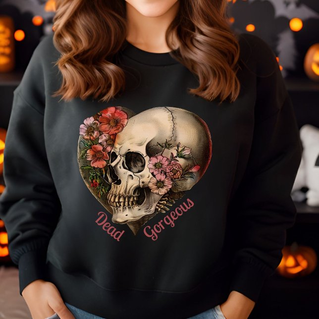 Skull Floral Heart Design Sweatshirt (Von Creator hochgeladen)