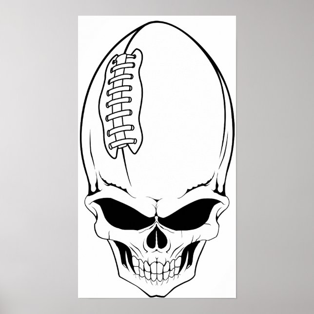 skull football 2 poster (Vorne)