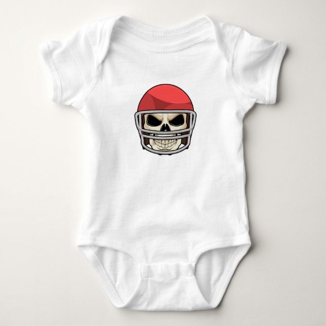 Skull Football Helm Baby Strampler (Vorderseite)
