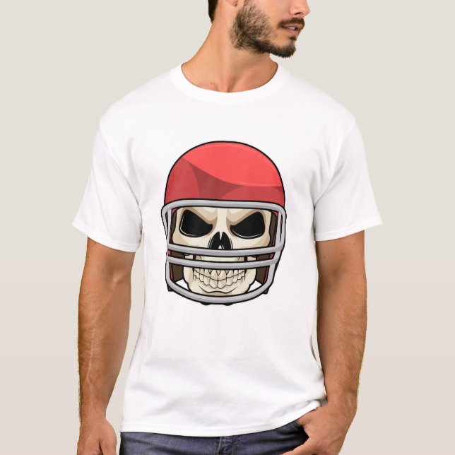 Skull Football Helm T-Shirt (Vorderseite)