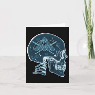 Skull Funny Billiards Billard Pool Player Sportsna Karte