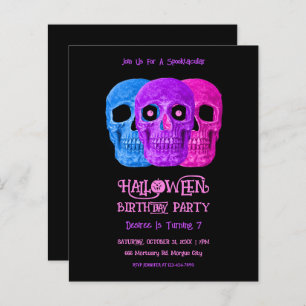 Skull Funny Gothic Pink Halloween Geburtstagskatal