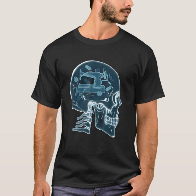 Skull Funny Sewing Lovers Quilting Tailor Grandma  T-Shirt (Vorderseite)
