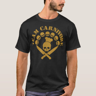 Skull gekreuzte Grillen Spaß Metzger Rauchen578 T-Shirt