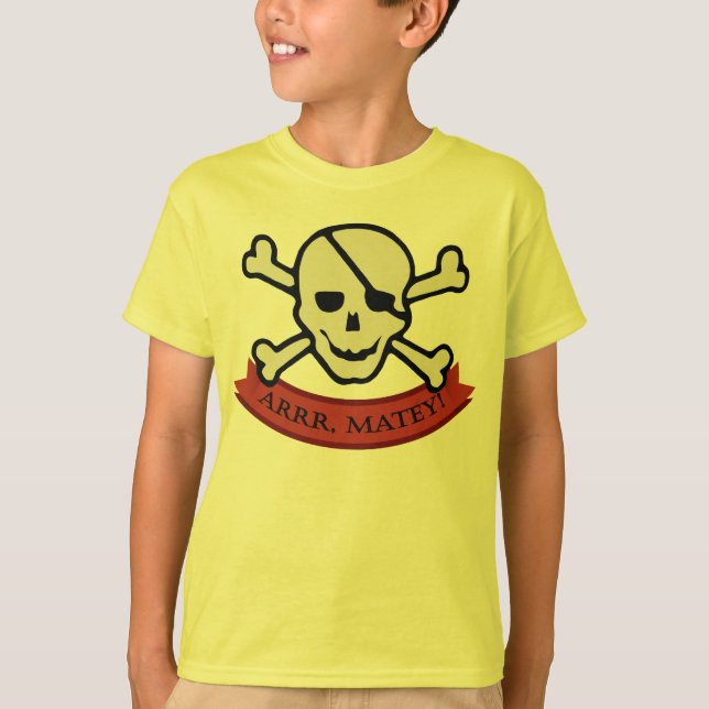 Skull - Gelbkinder' T - Shirt ohne Tagless (Vorderseite)