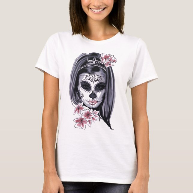 Skull-Girl-Design T-Shirt (Vorderseite)