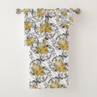 Skull Gold Vintag Badhandtuch Set