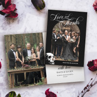 Skull Goth Halloween Hochzeit Liebe und Danke